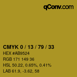 Color code: CMYK 0 / 13 / 79 / 33 | qconv.com