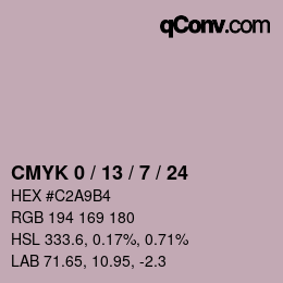 Color code: CMYK 0 / 13 / 7 / 24 | qconv.com