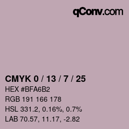 Color code: CMYK 0 / 13 / 7 / 25 | qconv.com