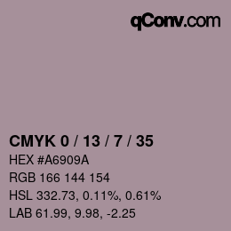 Color code: CMYK 0 / 13 / 7 / 35 | qconv.com