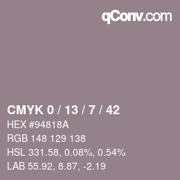 Color code: CMYK 0 / 13 / 7 / 42 | qconv.com