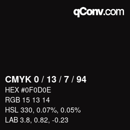 Color code: CMYK 0 / 13 / 7 / 94 | qconv.com