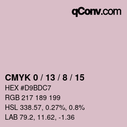 Color code: CMYK 0 / 13 / 8 / 15 | qconv.com