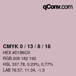 Color code: CMYK 0 / 13 / 8 / 18 | qconv.com