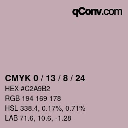 Color code: CMYK 0 / 13 / 8 / 24 | qconv.com