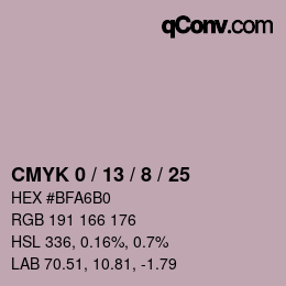 Color code: CMYK 0 / 13 / 8 / 25 | qconv.com