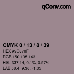 Color code: CMYK 0 / 13 / 8 / 39 | qconv.com