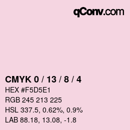 Color code: CMYK 0 / 13 / 8 / 4 | qconv.com