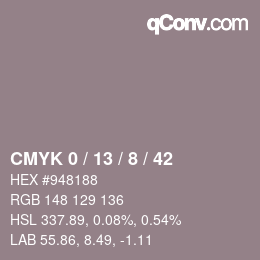 Color code: CMYK 0 / 13 / 8 / 42 | qconv.com