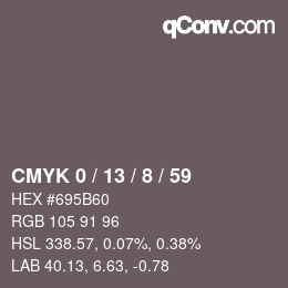Color code: CMYK 0 / 13 / 8 / 59 | qconv.com