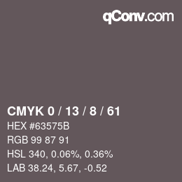Color code: CMYK 0 / 13 / 8 / 61 | qconv.com