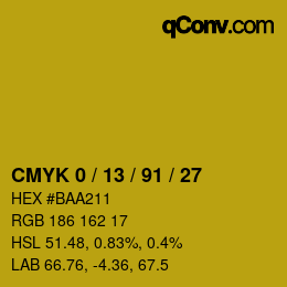 Color code: CMYK 0 / 13 / 91 / 27 | qconv.com