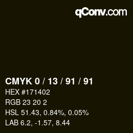 Color code: CMYK 0 / 13 / 91 / 91 | qconv.com