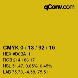 Color code: CMYK 0 / 13 / 92 / 16 | qconv.com