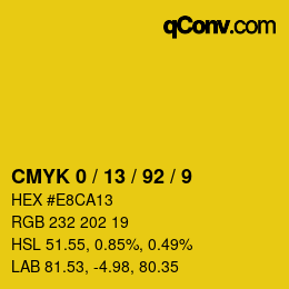 Color code: CMYK 0 / 13 / 92 / 9 | qconv.com
