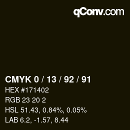 カラーコード: CMYK 0 / 13 / 92 / 91 | qconv.com