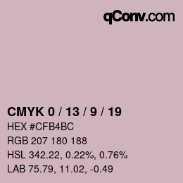 Color code: CMYK 0 / 13 / 9 / 19 | qconv.com