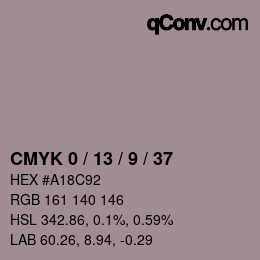 Color code: CMYK 0 / 13 / 9 / 37 | qconv.com