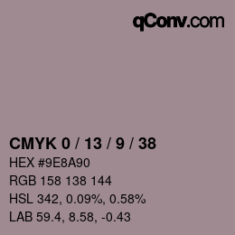 Color code: CMYK 0 / 13 / 9 / 38 | qconv.com