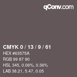 Color code: CMYK 0 / 13 / 9 / 61 | qconv.com