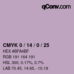 カラーコード: CMYK 0 / 14 / 0 / 25 | qconv.com