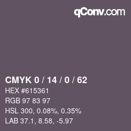 Color code: CMYK 0 / 14 / 0 / 62 | qconv.com
