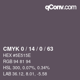 Color code: CMYK 0 / 14 / 0 / 63 | qconv.com