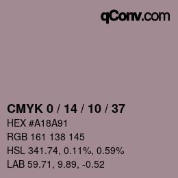 Color code: CMYK 0 / 14 / 10 / 37 | qconv.com