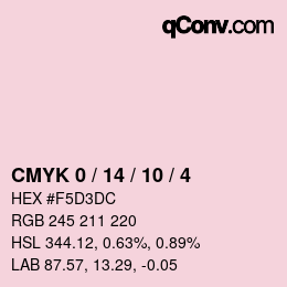 颜色代码: CMYK 0 / 14 / 10 / 4 | qconv.com