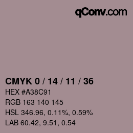 颜色代码: CMYK 0 / 14 / 11 / 36 | qconv.com