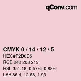 Color code: CMYK 0 / 14 / 12 / 5 | qconv.com