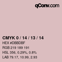 颜色代码: CMYK 0 / 14 / 13 / 14 | qconv.com