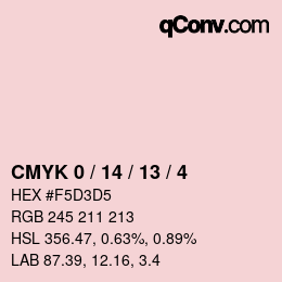 颜色代码: CMYK 0 / 14 / 13 / 4 | qconv.com