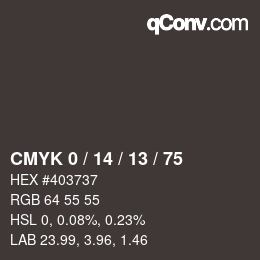 Color code: CMYK 0 / 14 / 13 / 75 | qconv.com