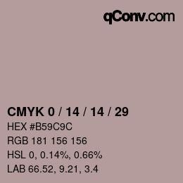 颜色代码: CMYK 0 / 14 / 14 / 29 | qconv.com