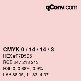 カラーコード: CMYK 0 / 14 / 14 / 3 | qconv.com