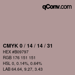 颜色代码: CMYK 0 / 14 / 14 / 31 | qconv.com