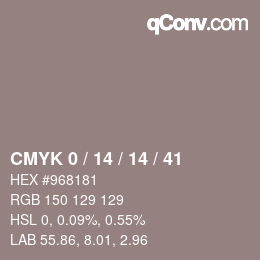 Color code: CMYK 0 / 14 / 14 / 41 | qconv.com