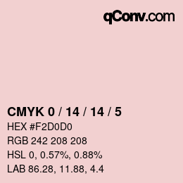 Color code: CMYK 0 / 14 / 14 / 5 | qconv.com