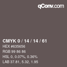 颜色代码: CMYK 0 / 14 / 14 / 61 | qconv.com