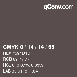 Color code: CMYK 0 / 14 / 14 / 65 | qconv.com