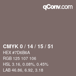 Color code: CMYK 0 / 14 / 15 / 51 | qconv.com