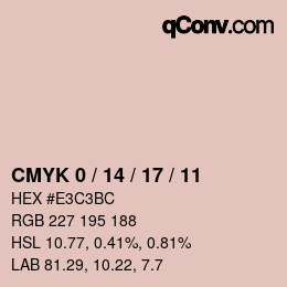 Color code: CMYK 0 / 14 / 17 / 11 | qconv.com
