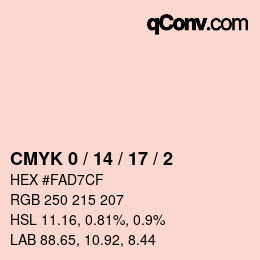 Color code: CMYK 0 / 14 / 17 / 2 | qconv.com