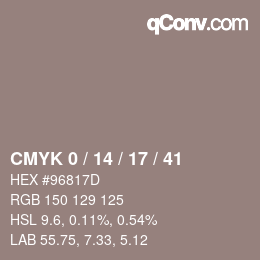 Color code: CMYK 0 / 14 / 17 / 41 | qconv.com