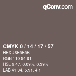 Color code: CMYK 0 / 14 / 17 / 57 | qconv.com