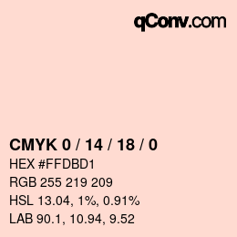 Color code: CMYK 0 / 14 / 18 / 0 | qconv.com