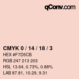 Color code: CMYK 0 / 14 / 18 / 3 | qconv.com