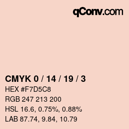 颜色代码: CMYK 0 / 14 / 19 / 3 | qconv.com