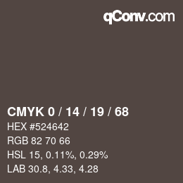Color code: CMYK 0 / 14 / 19 / 68 | qconv.com
